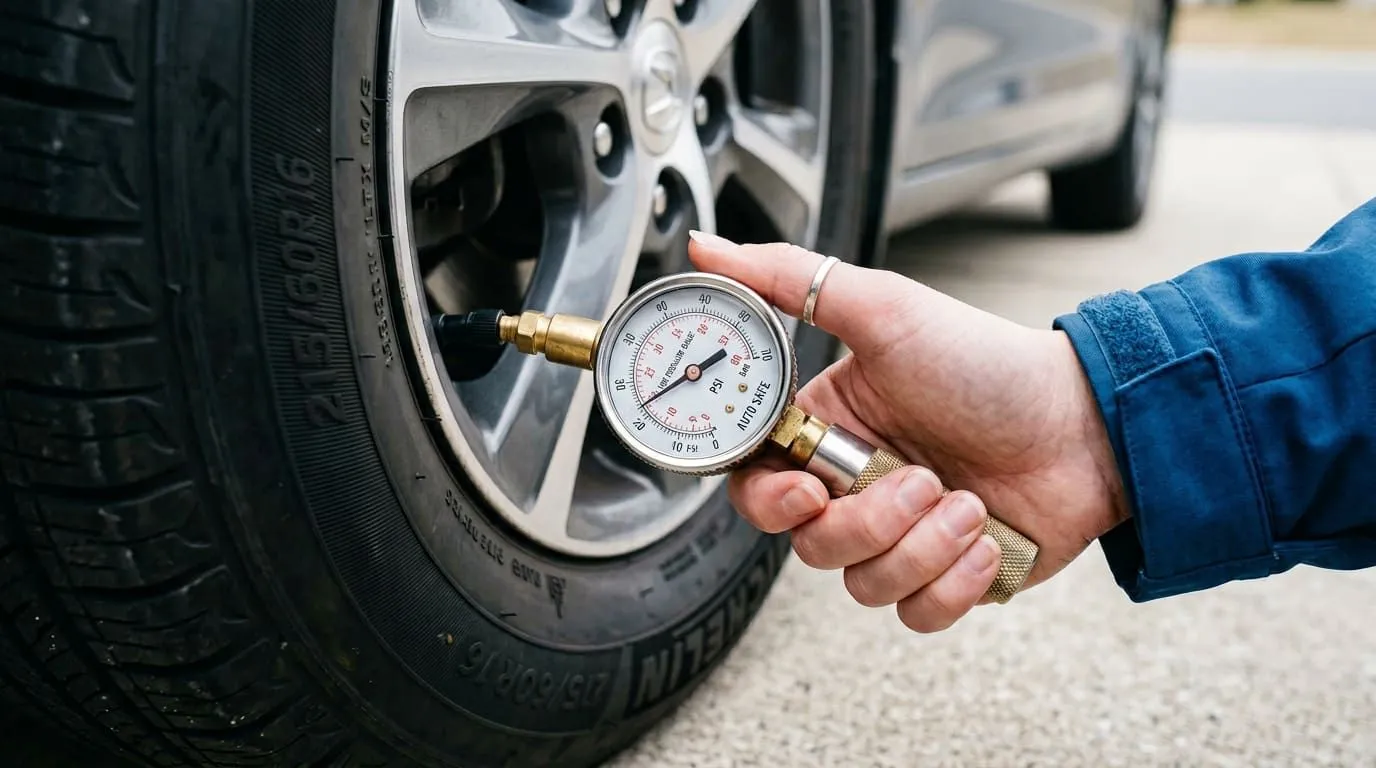 WpÅ‚yw ciÅ›nienia w oponach na stabilnoÅ›Ä‡ pojazdu podczas nagÅ‚ego uniku — ilustracja do artykułu LDKM.pl o bezpiecznym wyprzedzaniu