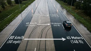 Prawdziwa droga hamowania przy 50, 90 i 140 km/h: Obalamy mity — miniatura artykułu LDKM.pl