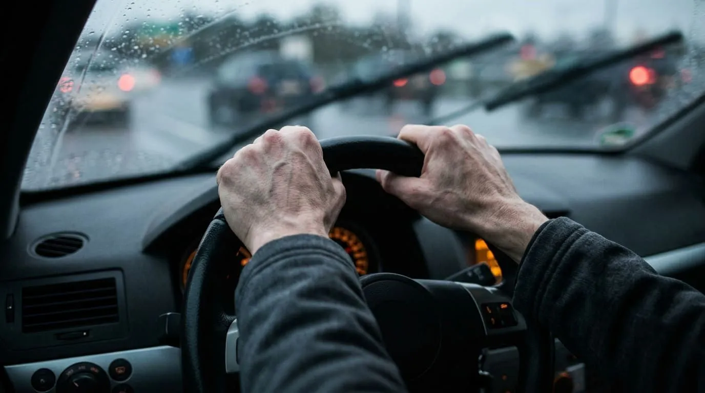 Fizyka zawahania: Jak sekunda braku decyzji niszczy trajektorię — ilustracja do artykułu LDKM.pl o bezpiecznym wyprzedzaniu