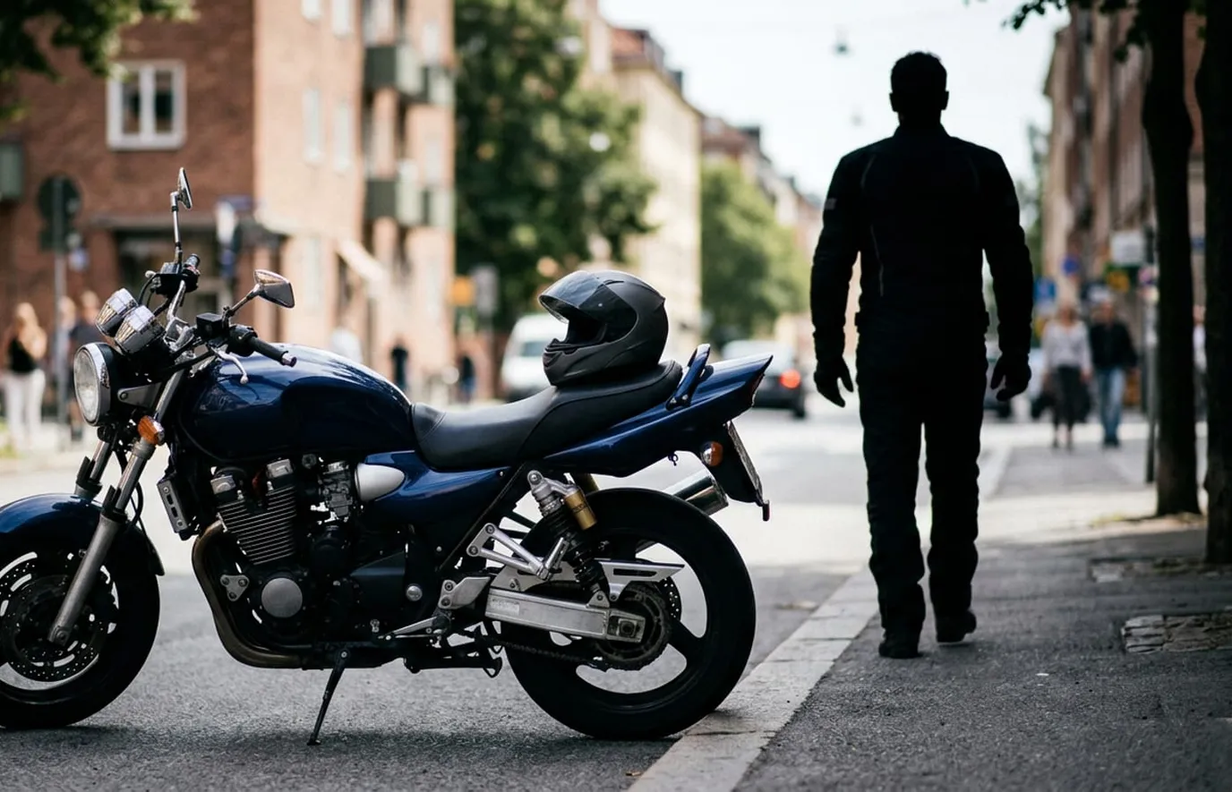 Jazda motocyklem bez wymaganego kasku ochronnego