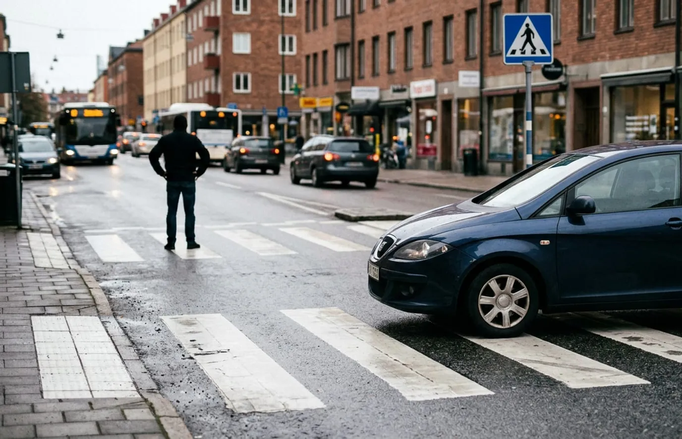 Zatrzymanie lub postój na przejściu dla pieszych i bezpośrednio przed nim