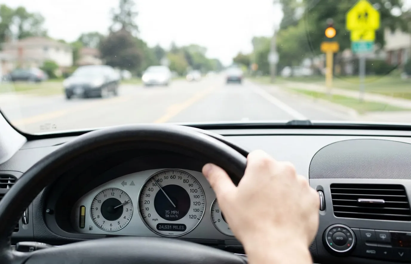 Przekroczenie prędkości od 16 do 20 km/h
