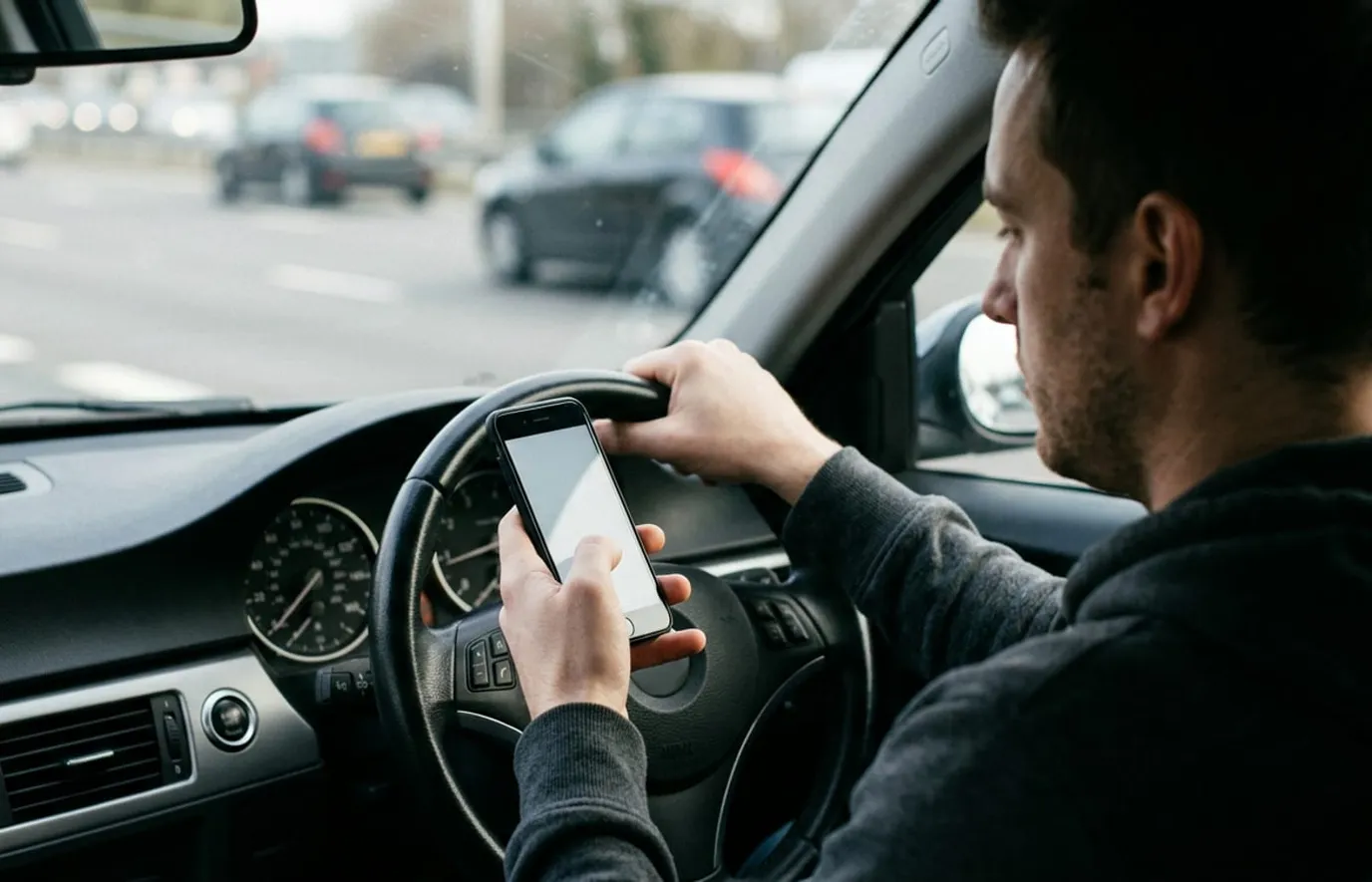 Korzystanie z telefonu wymagającego trzymania słuchawki podczas jazdy